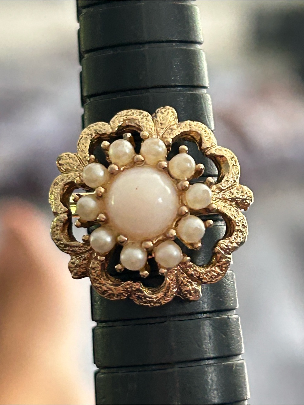 SARAH COVENTRY Gold-Tone Pearl Cluster Floral Ring - White Pearls
